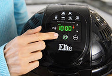 Load image into Gallery viewer, Elite Platinum EAF-1506D Electric Digital Hot Air Fryer Oil-Less Healthy Cooker Timer &amp; Temperature Controls, 26 Recipe Cookbook, 3.5 Quart, Black
