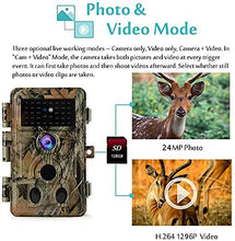 Load image into Gallery viewer, 2-Pack No Glow Trail Game Deer Cameras Night Vision 24MP 1296P H.264 Video Motion Activated 0.1S Trigger Time Waterproof for Outdoor Wildlife Hunting and Home Security Surveillance Photo Video Model
