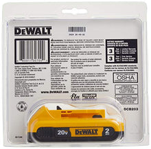 Load image into Gallery viewer, DEWALT 20V MAX Battery, Compact 2.0Ah (DCB203)
