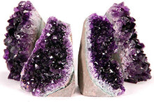 Load image into Gallery viewer, Extreme Amethyst Cluster - .5 to 1 Pound of Powerful, Deep Purple Crystals. Geode from Uruguay. Includes Bonus 3 inch Selenite Wand in Velvet Bag.
