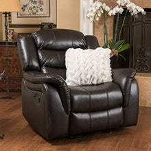 Load image into Gallery viewer, Christopher Knight Home Hawthorne Leather Glider Recliner Chair, Black Berry
