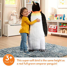 Load image into Gallery viewer, Melissa &amp; Doug Giant Lifelike Plush Emperor Penguin Standing Stuffed Animal (3.4 Feet Tall)
