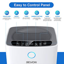 Load image into Gallery viewer, SEAVON 30 Pint 2,000 Sq. Ft Dehumidifiers for Home and Basements, Whole House Dehumidifier with Auto Shut-off, with Drain Hose for Auto Drainage and Water Tank for Manual Drainage, Intelligent Humidity Control, Ideal for Large Room
