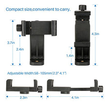 Load image into Gallery viewer, Ulanzi Cell Phone Tripod Adapter - Universal Phone Tripod Mount Attachment for Any Size Smartphone - Includes Bonus Wireless Shutter Remote for iPhone Samsung Huawei Xiaomi
