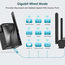 Load image into Gallery viewer, rockspace WiFi Extender - 1.2 Gigabit Wireless Signal Booster up to 2640sq.ft - 5 GHz/2.4 GHz Dual Band Amplifier with Ethernet Port, Wireless Internet Repeater Gigabit Wired Mode in 8 Second Setup
