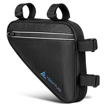 Load image into Gallery viewer, Hikenture Bike Storage Bag, Waterproof Triangle Bike Bag for MTB &amp; Road Bike, Top Tube Bike Frame Bag with 1.5L Capacity &amp; Mesh Pocket, Bicycle Accessories Pack Bike Pouch for Phone, Keys, Pump, Tools
