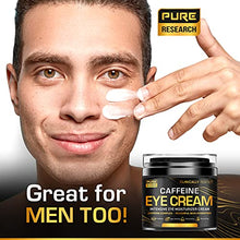 Load image into Gallery viewer, Caffeine Eye Cream For Anti Aging, Dark Circles, Bags, Puffiness. Great Under Eye Skin + Face Tightening, Eye Lift Treatment For Men &amp; Women 1.7oz

