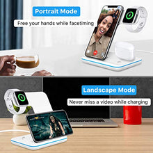 Load image into Gallery viewer, Intoval Wireless Charger, True 3 in 1 for Apple iPhone/iWatch/Airpods, Qi-Certified Wireless Charging Station for iWatch 6/SE/5/4/3/2, iPhone 11/Pro/Max/XS/Max/XR/XS/X, Airpods Pro/2/1 (with Adapter)
