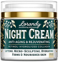 Load image into Gallery viewer, Night Cream for Face - Collagen &amp; Retinol Cream for Face with Hyaluronic Acid - Anti-Aging Face Moisturizer for Women &amp; Men - Night Wrinkle Cream for Face - Anti Aging Cream for Women - 1.7 fl oz
