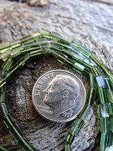 Load image into Gallery viewer, GemAbyss Beads Gemstone Dainty Jungle Green Chrome Afghan Tourmaline | Smooth Rectangle Beads | 3.5x2.4-4.5x2.5mm | Sold in Sets of 10 Beads - 28 Gauge Hole Code-MVG-32255
