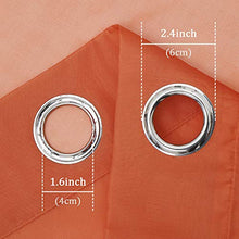 Load image into Gallery viewer, Patio Door Sheer Curtain Panels - Ceiling to Floor Extra Long Voile Drape Curtains Window Treatment for Sliding Glass Door (Burnt Orange,2 Pieces,W 54 x L 95 inches)
