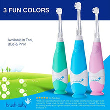 Load image into Gallery viewer, Brush Baby BabySonic Infant and Toddler Electric Toothbrush for Ages 0-3 Years - Smart LED Timer and Gentle Vibration Provide a Fun Brushing Experience - Includes 2 Sensitive Brush Heads - Pink
