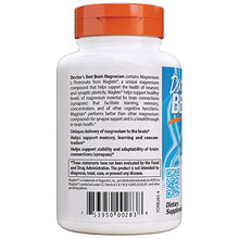 Load image into Gallery viewer, Doctor's Best, Brain Magnesium Vegetable Capsules, 90 Count
