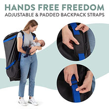 Load image into Gallery viewer, Stroller Bag for Airplane Travel - Baby Stroller Cover for Travelling - Durable Nylon Gate Check Bag with Backpack Straps to Easily Carry and Protect Single, Double, &amp; Umbrella Strollers
