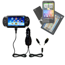 Load image into Gallery viewer, Gomadic Double Port Micro Car/Auto DC Charger Suitable for The Sony Playstation Vita - Charges up to 2 Devices simultaneously TipExchange Technology
