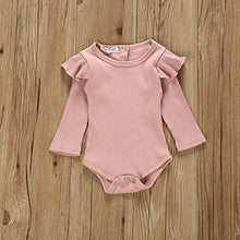 Load image into Gallery viewer, Newborn Baby Girl Clothes Toddler Girl Outfits Rompers Ruffle Long Sleeve Tops Pants with Hats Headband Clothes Sets
