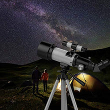 Load image into Gallery viewer, Telescope, 70mm Aperture 400mm AZ Mount, Fully Multi-Coated Optics, Telescopes for Adults, Telescope for Kids Beginners Astronomy Refractor Telescope Travel Scope with Tripod, Phone Adapter, Backpack
