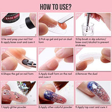 Load image into Gallery viewer, Makartt Poly Nail Gel Kit 30ml, Build Nail Gel Clear White Pink with 24W LED Nail Lamp and Glitter Powders Gorgeous Acrylic Nail French Manicure Kit
