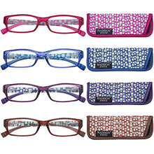 Load image into Gallery viewer, Madison Avenue 4 Pack Multicolor Blue Light Blocking Reading Glasses for Women Spring Hinge +0.0
