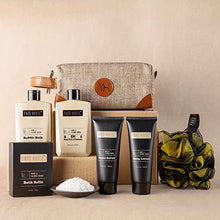 Load image into Gallery viewer, BUNDLE of 2 Sets - Mens Bath and Body Spa Gift Baskets Set - Amber &amp; Sandalwood | Musk &amp; Blonde Woods
