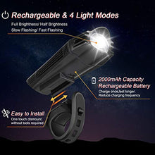 Load image into Gallery viewer, Ascher Ultra Bright USB Rechargeable Bike Light Set, Powerful Bicycle Front Headlight and Back Taillight, 4 Light Modes, Easy to Install for Men Women Kids Road Mountain Cycling
