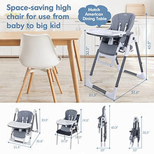 Load image into Gallery viewer, Onasti 7 in 1 High Chair | Converts to Dining Booster Seat with Easy Cleanup Features, Grows with Child with 7 Modes, Ultra Compact High Chair, Ambiance Grey
