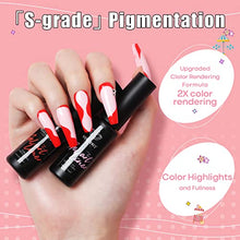 Load image into Gallery viewer, Modelones 6 Colors Gel Liner Nail Art Set-8ml &amp; 36 Pcs Brown Nude Pink Blue Nail Gel Polish Set 7ML
