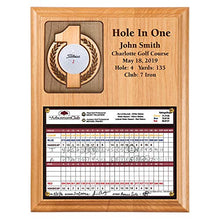 Load image into Gallery viewer, Eureka Golf Products Hole-in-One Ball and Scorecard or Photo Plaque-Free Personalization
