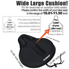 Load image into Gallery viewer, DAWAY C9 Comfortable Exercise Bike Seat Cover - Extra Large Wide Foam &amp; Gel Padded Bicycle Saddle Cushion for Women Men, Fits Spin, Stationary, Cruiser Bikes, Indoor Cycling, Soft
