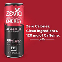 Load image into Gallery viewer, Zevia Zero Calorie Energy Drink, Variety Pack, 12 Ounce Cans (Pack of 12)
