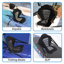 Load image into Gallery viewer, Detachable Universal Paddle-Board Seat - Adjustable Paddle Board Seat, Form-Fitting Design for All Body Sizes, Large &amp; Small, Compatible for Kayaks, Rowboats, Fishing Boats - SereneLife SLSUPST15
