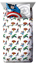 Load image into Gallery viewer, Marvel Avengers Comic Cool Twin Sheet Set - 3 Piece Set Super Soft and Cozy Kid’s Bedding Features Captain America, Spiderman, &amp; Iron Man - Fade Resistant Microfiber Sheets (Official Marvel Product)
