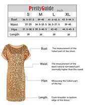 Load image into Gallery viewer, PrettyGuide Women's Sequin Cocktail Dress Loose Glitter Short Sleeve Party Tunic Dress S Blue
