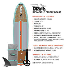 Load image into Gallery viewer, DRIFT 10'8" Inflatable Stand Up Paddle Board, SUP with Accessories | Coiled Leash, Pump, Lightweight Paddle, Fin &amp; Backpack Travel Bag…
