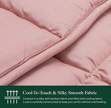 Load image into Gallery viewer, LUNA Adult Weighted Blanket | Natural Silky Cooling Bamboo &amp; Premium Glass Beads | 12 lbs - 48x72 - Full Size Bed | Designed in USA | Heavy Cool Weight for Hot &amp; Cold Sleepers | Pink
