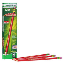 Load image into Gallery viewer, Ticonderoga Erasable Checking Pencils with Eraser, Pre-sharpened, Red, 12-Pack (14259)
