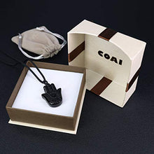 Load image into Gallery viewer, COAI Healing Black Obsidian Stone Hamsa Hand Pendant Necklace for Men Women
