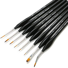 Load image into Gallery viewer, DUGATO Fine Detail Paint Brush Set, 8pcs Tiny Professional Micro Miniature Painting Brushes Kit with Ergonomic Handle for Acrylic, Oil, Watercolor, Art, Scale Model, Face, Paint by Numbers (VIII)
