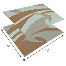 Load image into Gallery viewer, Stylish Camping 159127 9-feet by 12-feet Reversible Mat, Plastic Straw Rug, Large Floor Mat for Outdoors, RV, Patio, Backyard, Picnic, Beach, Camping (Brown/Beige)
