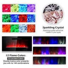 Load image into Gallery viewer, Tangkula 36" Recessed Electric Fireplace, in-Wall &amp; Wall Mounted Electric Heater, Remote Control, Touch Screen, Adjustable Flame Color, Speed and Brightness, 750 W - 1500 W (36")

