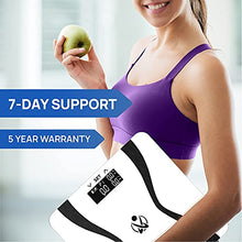 Load image into Gallery viewer, INEVIFIT Body-Analyzer Scale, Highly Accurate Digital Bathroom Body Composition Analyzer, Measures Weight, Body Fat, Water, Muscle &amp; Bone Mass for 10 Users. Includes Batteries

