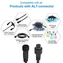 Load image into Gallery viewer, ALITOVE 3 Pin Electrical Connector 18AWG IP65 Male Female ALT-Connector 6in/15cm Extension Cable Compatible with ASIN B0923SDR5T B0923TKHY4 B0923S8Y4C B0923TN5GV for WS2811 LED Pixel Lights (5 Pairs)
