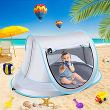Load image into Gallery viewer, Baby Beach Tent,Large Pop Up Sun Shade,Portable Baby Travel/ Play Tent with Mosquito Net,Indoor,UPF 50+ UV Protection Sun Shelters
