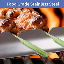 Load image into Gallery viewer, Begatter Skewers Holder, Stainless Steel Shish Kabob Rack for Grill, 14.8" Long Barbecue BBQ Skewers Rack
