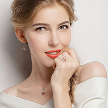 Load image into Gallery viewer, SLUYNZ 925 Sterling Silver Queen Bee Dangle Earrings for Women Teen Girls Cute Crystal Bee Earrings
