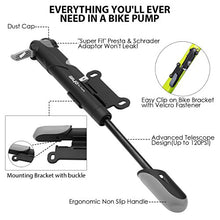Load image into Gallery viewer, NewMainone Mini Bike Pump Portable Bicycle Frame Pump,Bicycle Tire Pump Glueless Puncture Repair Kit,120 PSI Fast Air Pump Suitable for Presta &amp; Schrader Valve
