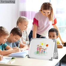 Load image into Gallery viewer, Small Dry Erase White Board,16X12Inches Portable Double-Sided Magnetic Foldable Desktop Whiteboard Easel for Kids&amp;Home,Classroom,Office-White
