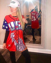 Load image into Gallery viewer, Greater Half Jersey: Liberty Edition Red Trump #45 Jersey (2XL)
