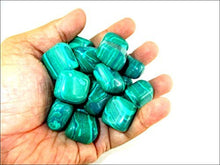 Load image into Gallery viewer, Jet Malachite Tumbled Stone 100 Grams A++ Approx. 0.75" to 1"inch High Grade Jet International Crystal Therapy Booklet Image is JUST A Reference
