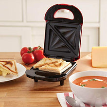 Load image into Gallery viewer, Dash DPM100GBRD06 Compact Panini Press + Electric Sandwich Maker Toasting, Grilling, Waffles, Omelets, More, Red
